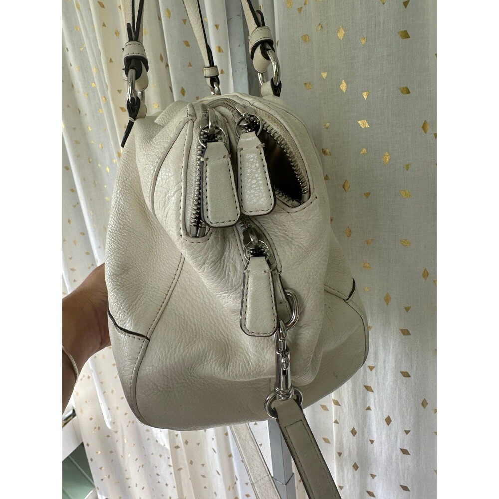 Coach #31324 Vermillion Park Kathryn Triple Zip Soft Pebble Leather Satchel Bag - Picture 5 of 12